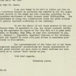 Letter: 1929 July 12