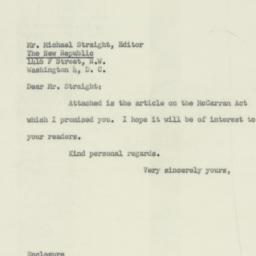 Letter: 1953 January 15