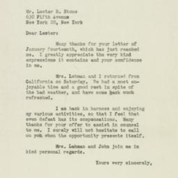 Letter: 1947 January 16