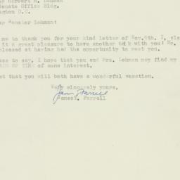 Letter: 1953 November 13