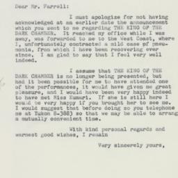 Letter: 1961 April 10