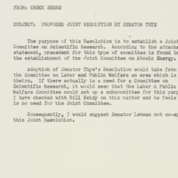 Memorandum: 1956 April 13