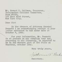 Letter: 1932 October 8
