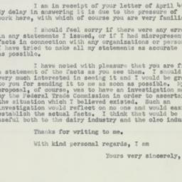 Memorandum: 1951 April 18