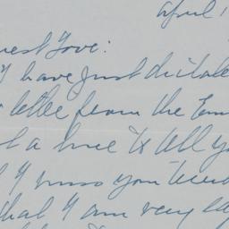 Letter: 1943 April 10