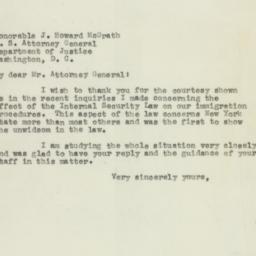 Letter: 1950 October 16