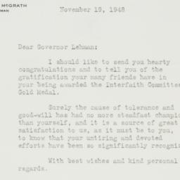 Letter: 1948 November 19