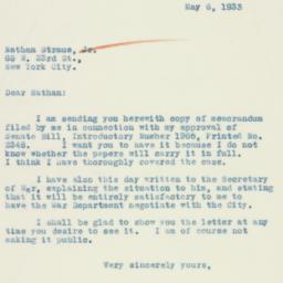 Letter: 1933 May 6