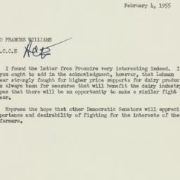 Memorandum: 1955 February 4