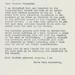 Letter: 1958 May 15