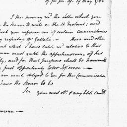 [Document, 1786 May 19]