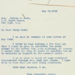 Letter: 1938 May 25