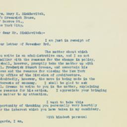 Letter: 1932 November 5