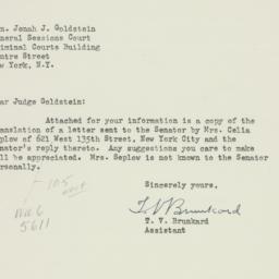 Letter: 1949 November 29