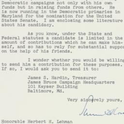 Letter: 1958 April 30