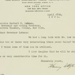 Letter: 1932 April 27