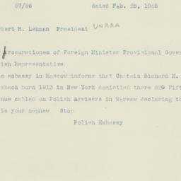 Telegram: 1945 February 25