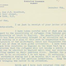 Letter: 1938 December 7