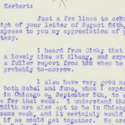 Letter: 1933 August 28