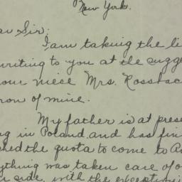 Letter: 1935 February 8