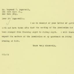 Letter: 1926 April 20