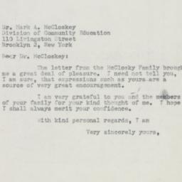 Letter: 1954 February 11