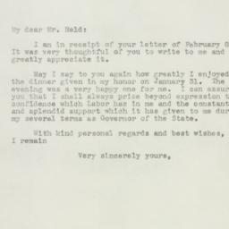 Letter: 1943 February 15