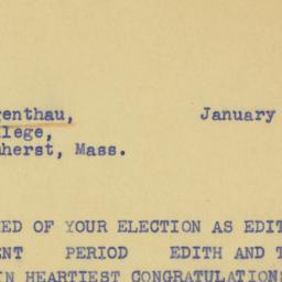 Telegram: 1940 January 23