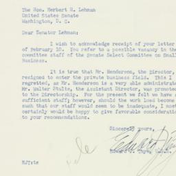Letter: 1954 February 13