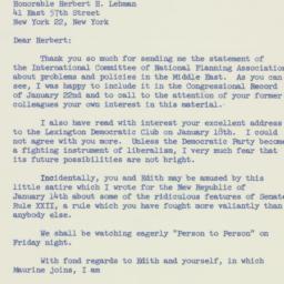 Letter: 1957 January 23