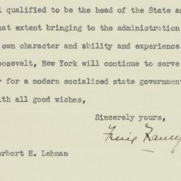 Letter: 1928 November 8