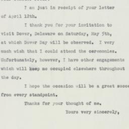 Letter: 1951 April 19