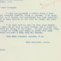 Letter: 1938 August 2