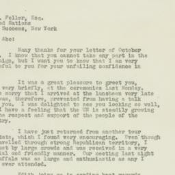 Letter: 1949 October 27