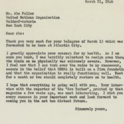 Letter: 1946 March 21