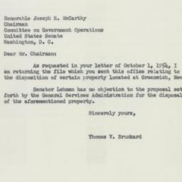 Letter: 1954 October 29
