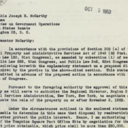 Letter: 1953 October 5