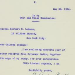 Letter: 1926 May 26