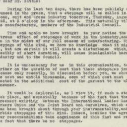 Letter: 1925 August 19