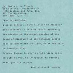 Letter: 1951 December 10