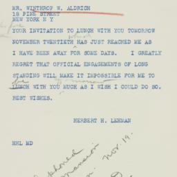Telegram: 1942 November 19