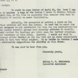 Letter: 1954 April 23