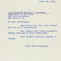 Letter: 1940 April 23