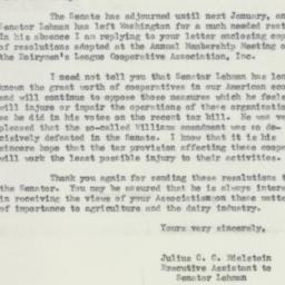 Letter: 1951 October 30