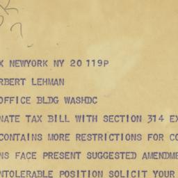 Telegram: 1951 September 20