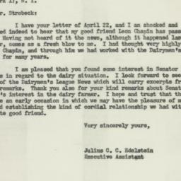 Letter: 1954 April 27