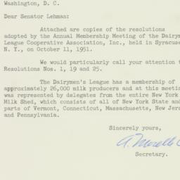 Letter: 1951 October 25