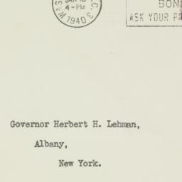 Envelope: 1939 January 18