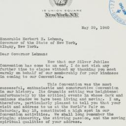 Letter: 1940 May 29