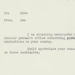 Memorandum: 1956 February 21